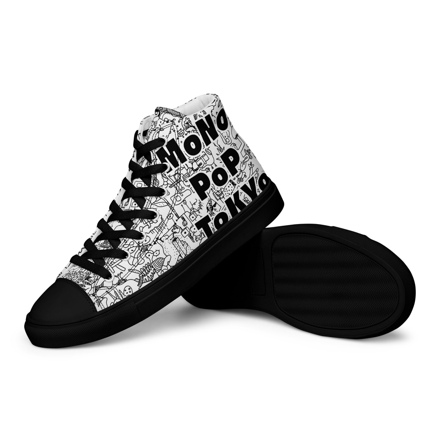 High top canvas shoes #001_anonymous_Black