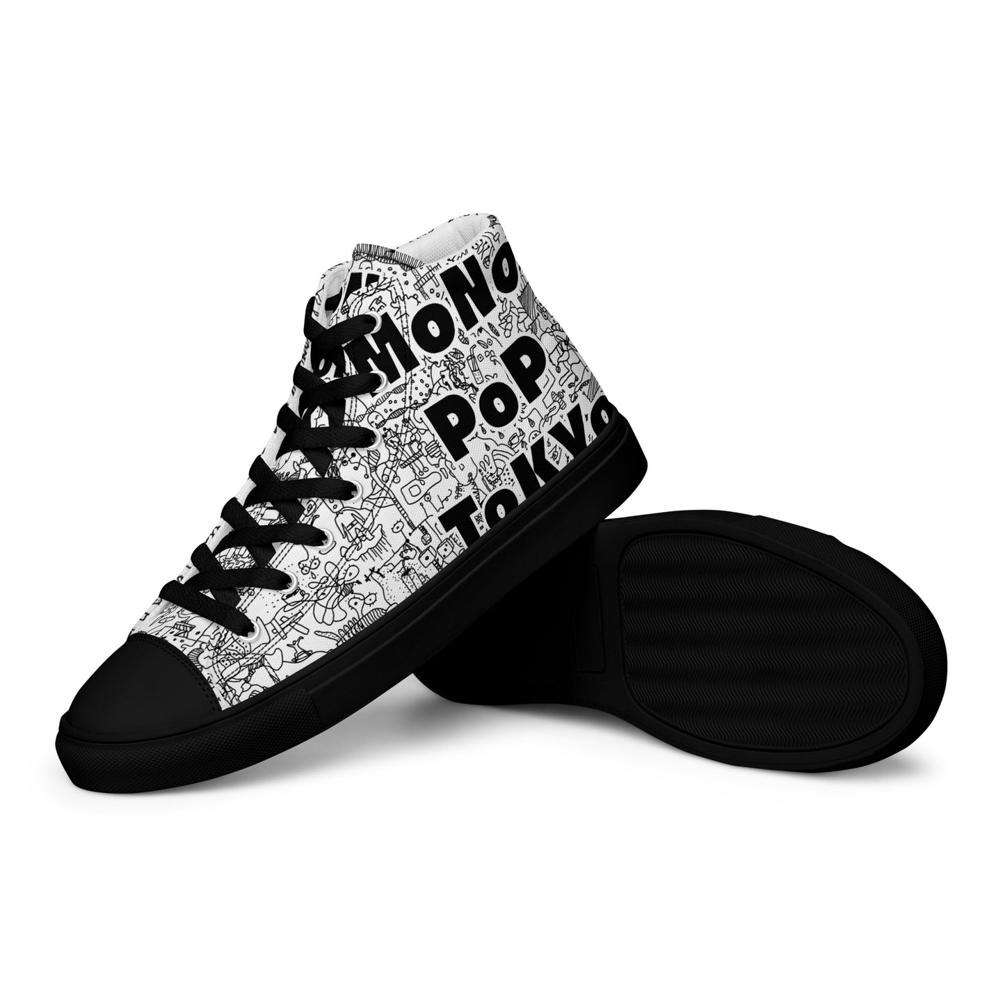 High top canvas shoes #008_arch_Black