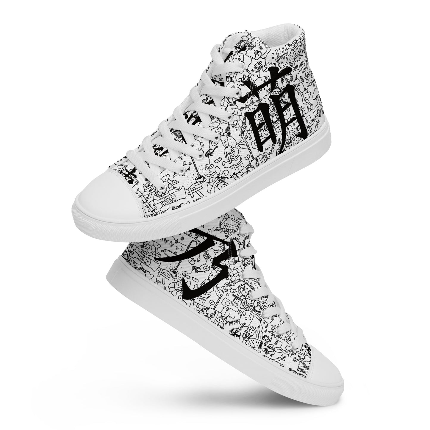 Men’s high top canvas shoes MONO_White