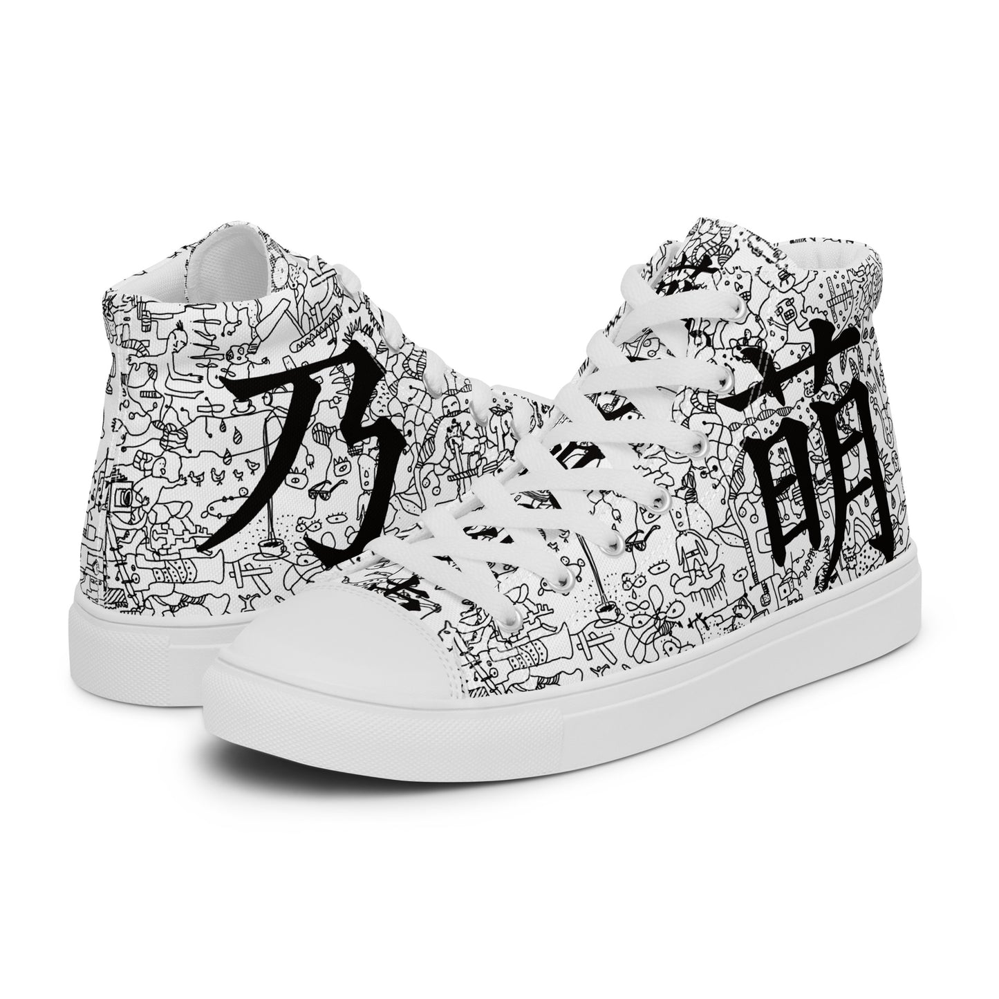 Men’s high top canvas shoes MONO_White