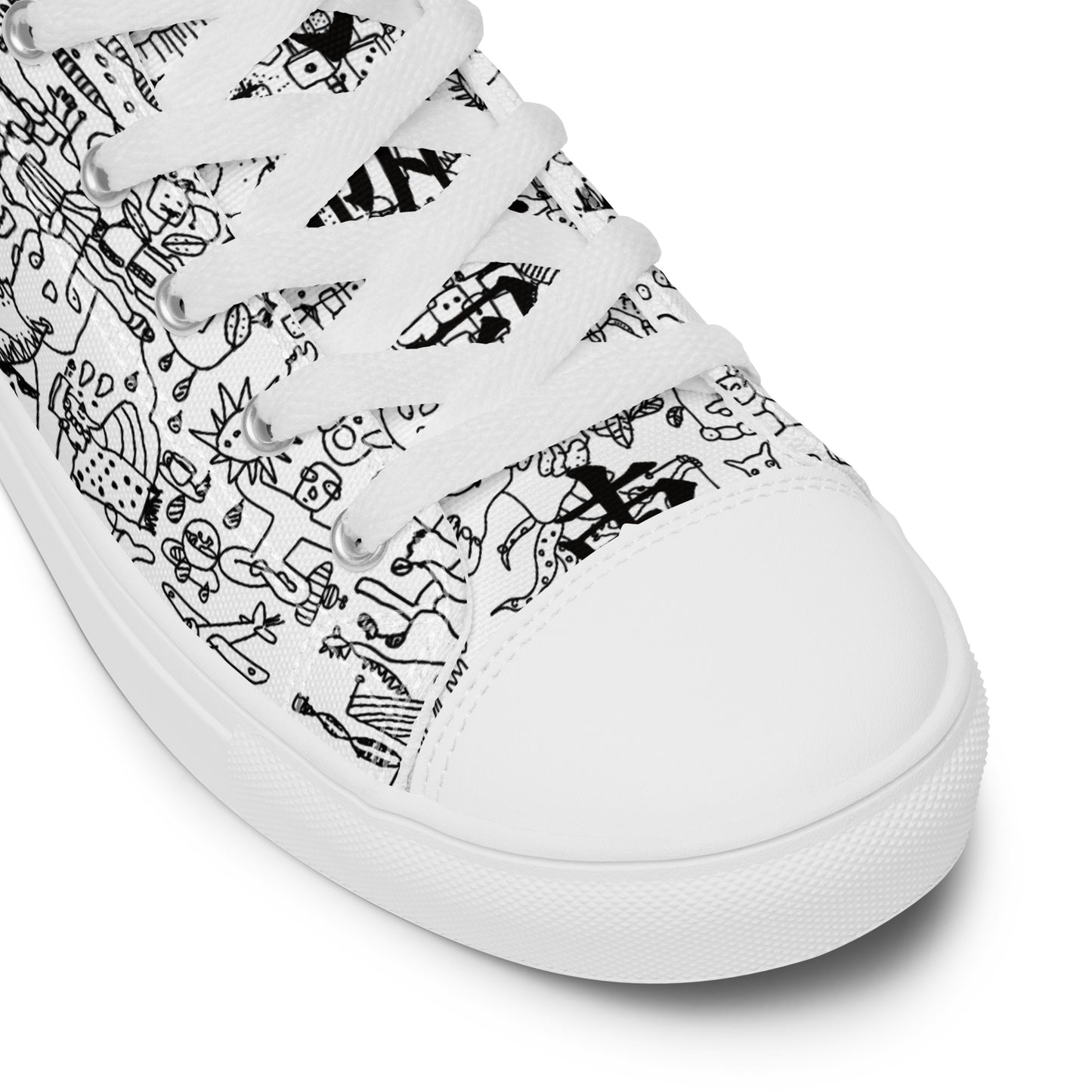 Men’s high top canvas shoes POP_White