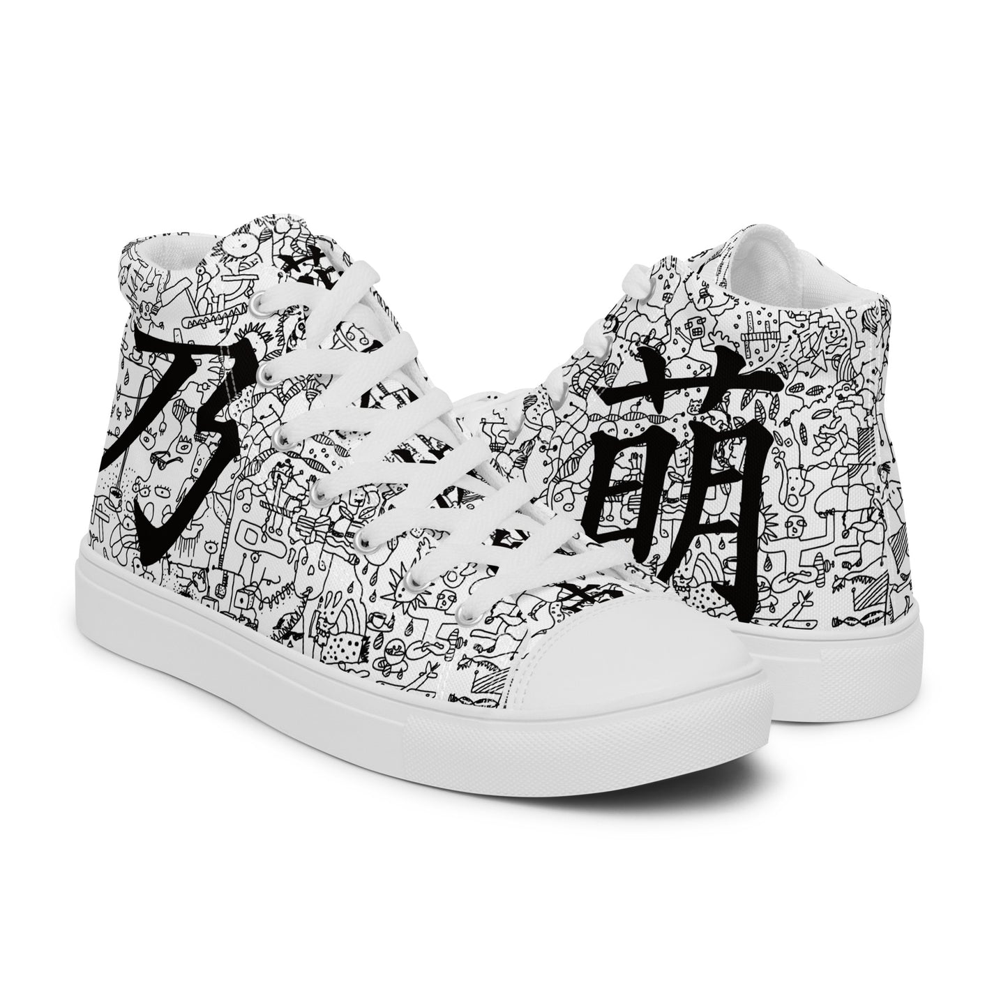 Men’s high top canvas shoes MONO_White